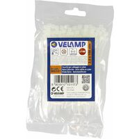 Lot de 100 colliers de fixation en nylon Blanc - 2,5 x 100 - Velamp