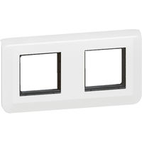Plaque et support Mosaic 2x2 modules composable -Entraxe 71mm -Horizontal -Blanc - Legrand