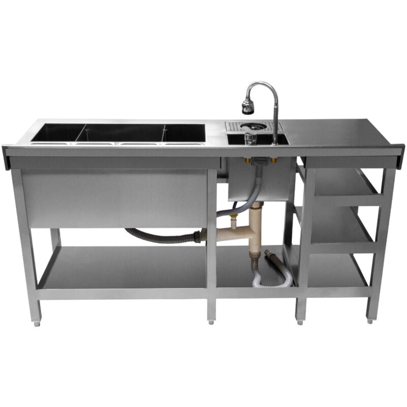 Deluxe Cocktail Bar Station Stainless Steel Insulated Ice Well