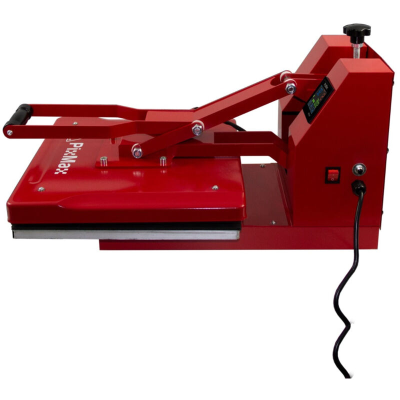 PixMax T-Shirt Sublimation Heat Press Machine, 38cm x 38cm Clam, Red