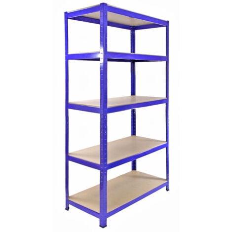 Monster Racking T-Rax Metal Storage Shelves, Blue, 90cm W, 45cm