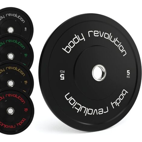 Body Revolution 2 x 5Kg Black Olympic Bumper Plates