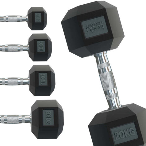 Body Revolution 2 x 10kg Hex Dumbbells