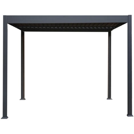 Anthracite Aluminium Pergola 3m x 3m