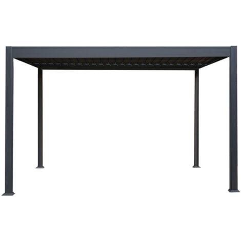 Anthracite Aluminium Pergola - 3m x 4m