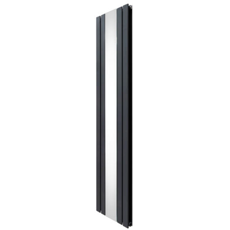 Flat Mirror Radiator - 1800mm x 425mm - Anthracite Grey