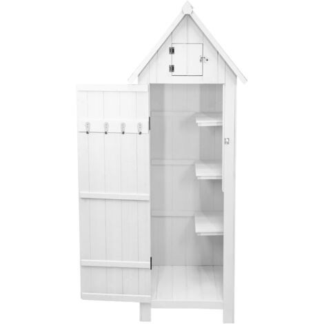 Wooden Garden Shed - White
