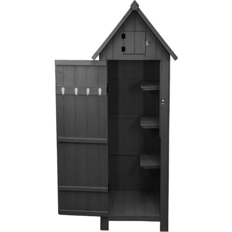 Wooden Garden Shed - Dark Grey