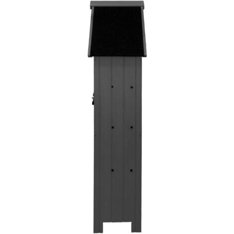 Wooden Garden Shed - Dark Grey