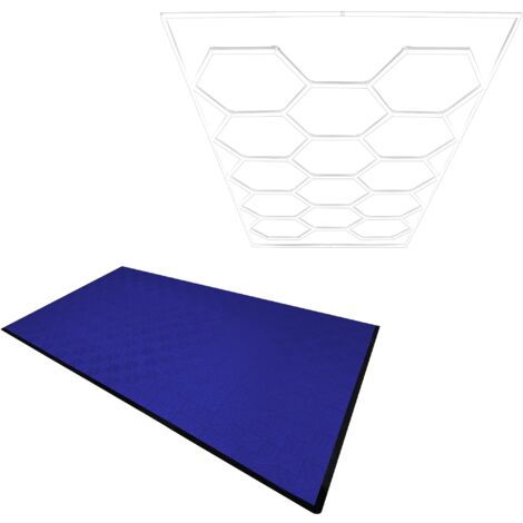 Hexagon LED Light & Vented Garage Floor Tiles x 120 With Edges - (1/5)