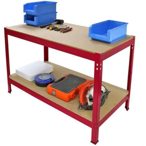 Work Bench Garage Table / Metal Storage Shelving DIY Tools Heavy