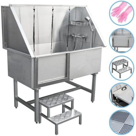 Stainless steel dog sales washing station