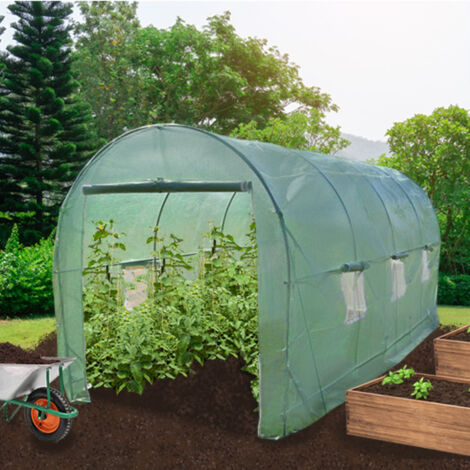 Polytunnel Greenhouse Walk In Galvanised Windows Doors Growhouse