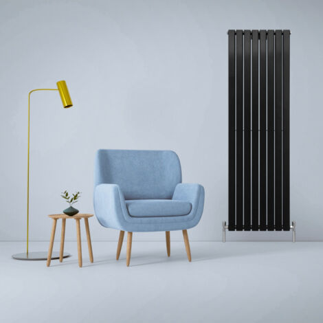 Designer Flat Panel Radiators Matt Black 1800mm x 560mm (1/5)
