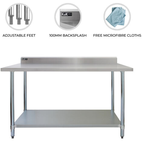 VEVOR Stainless Steel Catering Work Table 24x18 Inch Commercial