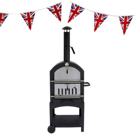 Outdoor Pizza Oven, Rain Cover & Union Jack Bunting