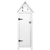 Wooden Garden Shed - White