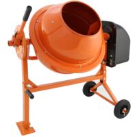 Orange Cement Mixer 5 cu. ft. Electric Concrete Mixer Machine 650 Watt AC  Motor Portable Pow 00000000077777F - The Home Depot