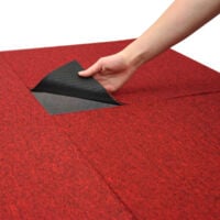 40 x Carpet Tiles 10m2 / Charcoal Black & Scarlet Red