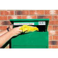 Parcel Post Box Green Lockable Wall Mounted Secure Large Outdoor Letter Smart Mail Drop Box Weatherproof Galvanised Steel | 6 Keys | 580 x 460 x 360mm - Green