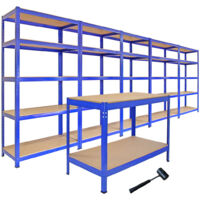 Racking Bundle - Bargain Busting - Boltless 5 Tier Garage Shelves