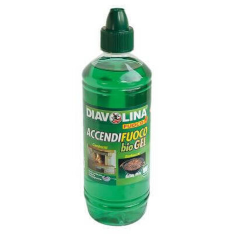 Diavolina Gel Accendifuoco Ecologico prr caminetti e barbecue bottiglia 750 ml