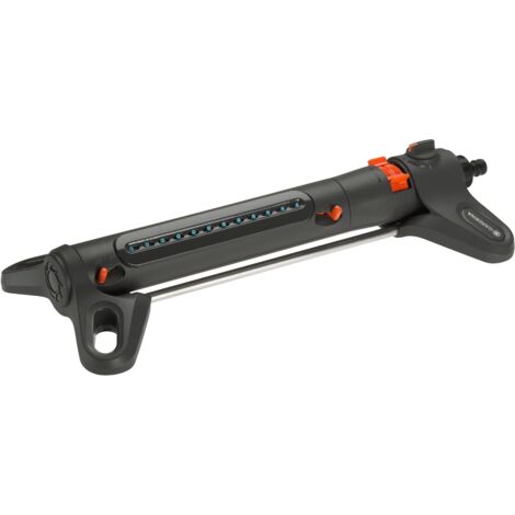 GARDENA Irrigatore oscillante da giardino: per l’irrigazione di superfici da 9-150 m², gittata 3-15 m, larghezza del getto 3-10 m AquaZoom S (18710-20)