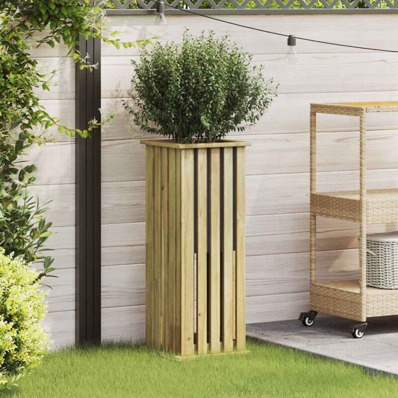 Hochbeet aus Holz braun 80,5x40x78,5cm Pflanzkasten Kruterbeet Blumenkasten