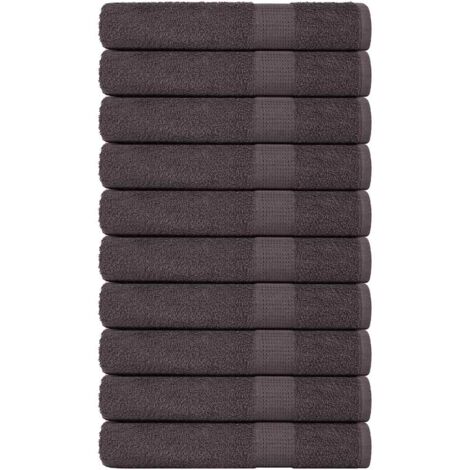 vidaXL Saunatücher 10 Stk. Anthrazit 80x200 cm 360 g/m² 100% Baumwolle