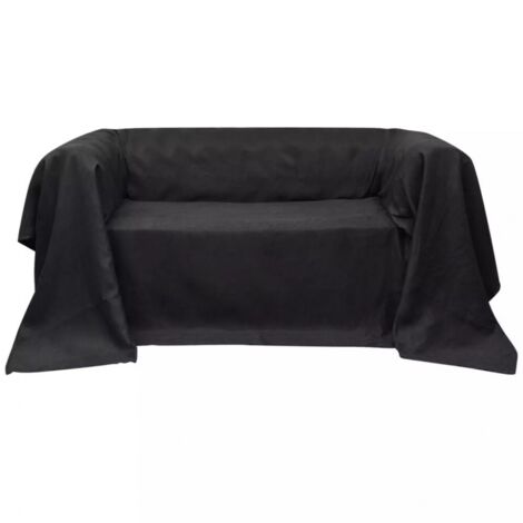 vidaXL Couchbezug Mikrosuede Anthrazit 270x350 cm