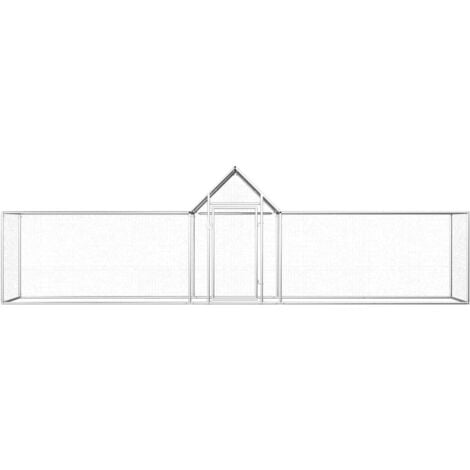 vidaXL Hühnerstall 5x1x1,5 m Verzinkter Stahl