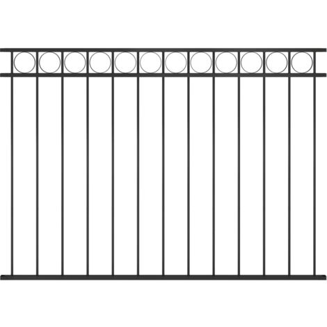 vidaXL Zaunfeld Stahl 1,7x1,2 m Schwarz