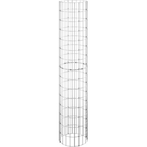 Runder Gabionpfosten Verzinkter Stahl Ø30x150 cm