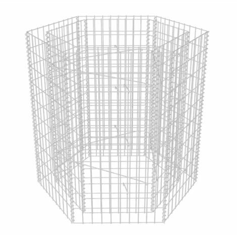 vidaXL Sechseckiges Gabionen-Hochbeet 100×90×100 cm