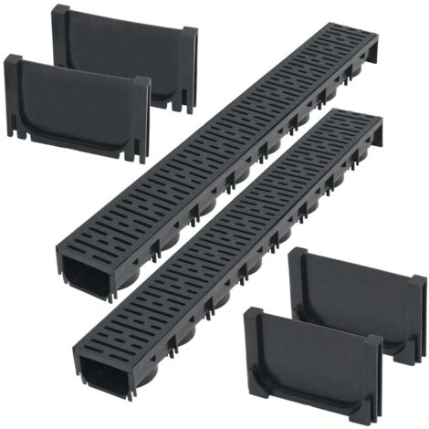 vidaXL Drainage Channels Plastic 2 m (2x142882)