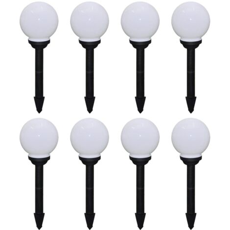 vidaXL Outdoor Pathway Lamps 8 pcs LED 15 cm with Ground Spike (2x40863)