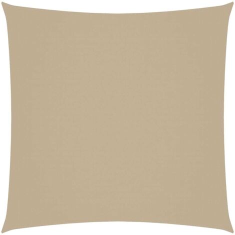 Sonnensegel Oxford-Gewebe Quadratisch 7x7 m Beige vidaXL