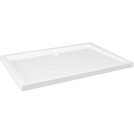 vidaXL Rectangular ABS Shower Base Tray White 80x110 cm
