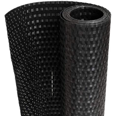 vidaXL Balcony Screen Black 300 x 90 cm Poly Rattan