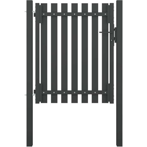 Gartentor Stahl 1x1,5 m Anthrazit vidaXL