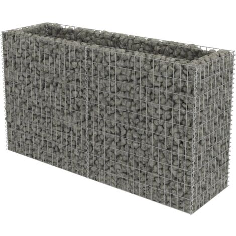 Gabionen-Hochbeet Verzinkter Stahl 180×50×100 cm vidaXL