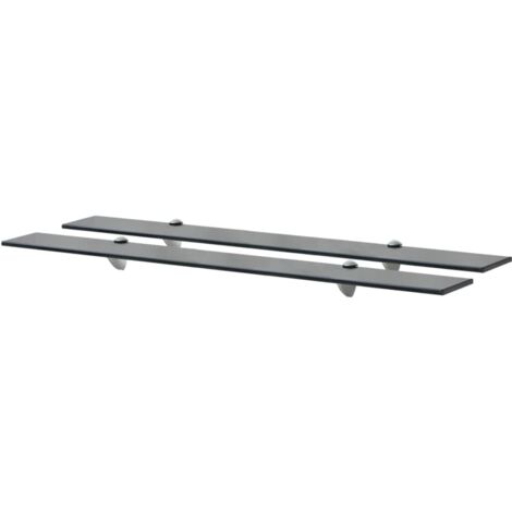 vidaXL Floating Shelves 2 pcs Glass 90x20 cm 8 mm (243792x2)