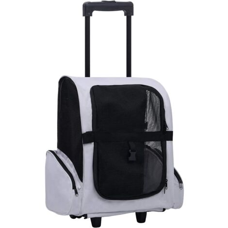 vidaXL Foldable Multipurpose Pet Trolley Grey