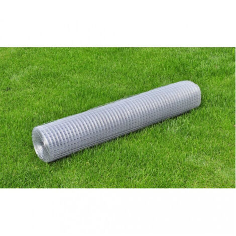vidaXL Drahtzaun für Hühner Verzinkt mit PVC-Beschichtung 10x1 m Grün