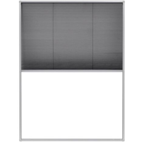 vidaXL Plissierte Insektenschutzgitter für Fenster Aluminium 60 x 80 cm