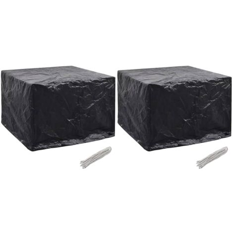 vidaXL Gartenmöbel-Abdeckungen 2 Stk. 8 Ösen 122x112x98 cm