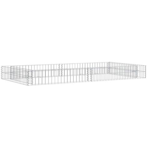 vidaXL Gabionen-Hochbeet Verzinkter Stahl 200x100x20 cm