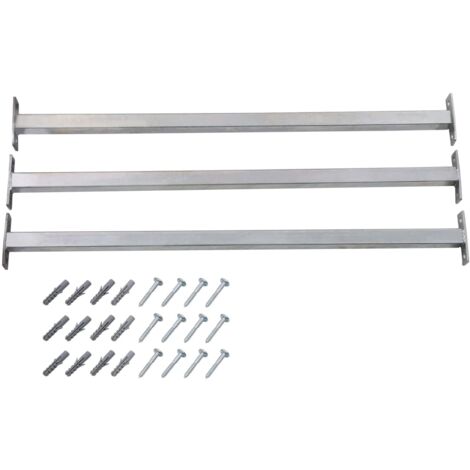 vidaXL Einstellbare Fenster-Sicherheitsstangen 3 Stk. 710-1200 mm