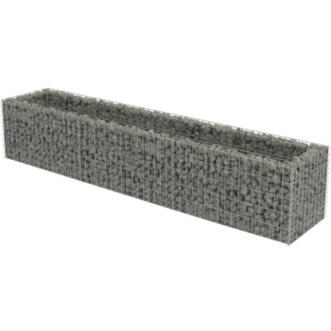 vidaXL Gabion Raised Bed Galvanised Steel 270x50x50 cm