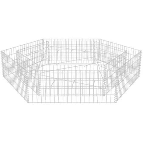 vidaXL Hexagonal Gabion Raised Bed 200x173x40 cm